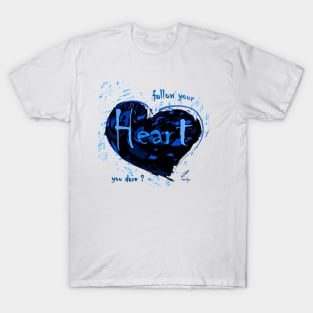 HEART FOLLOW B/W T-Shirt